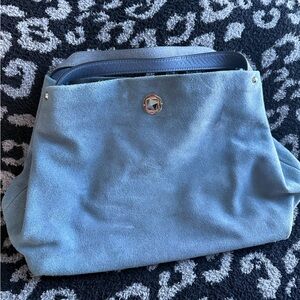 Kate Spade Blue Shoulder Bag with Gold Clasp